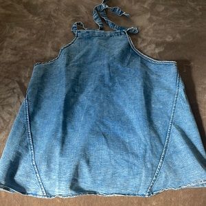 Jean halter tank top